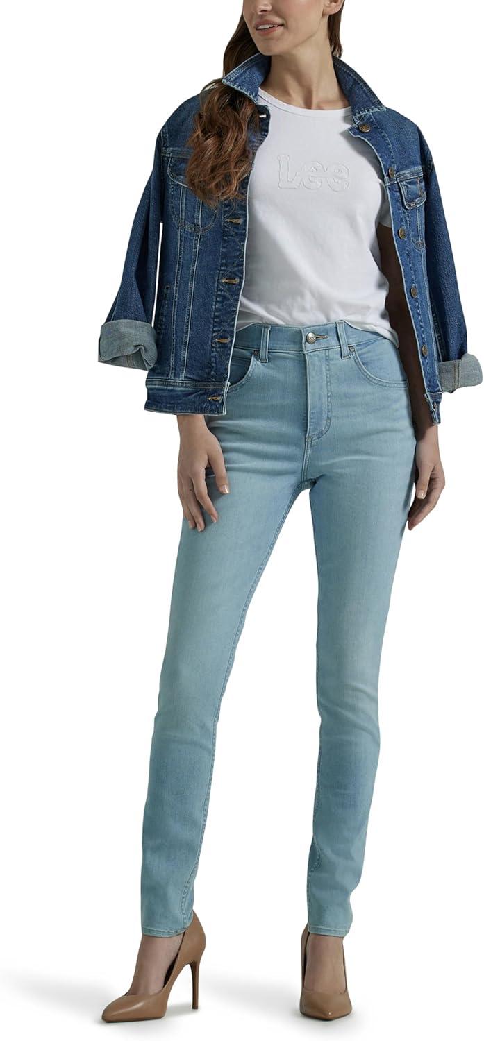 imageLee Womens Ultra Lux Comfort with Flex Motion Skinny Leg Jean with Ever FitWhite Veil