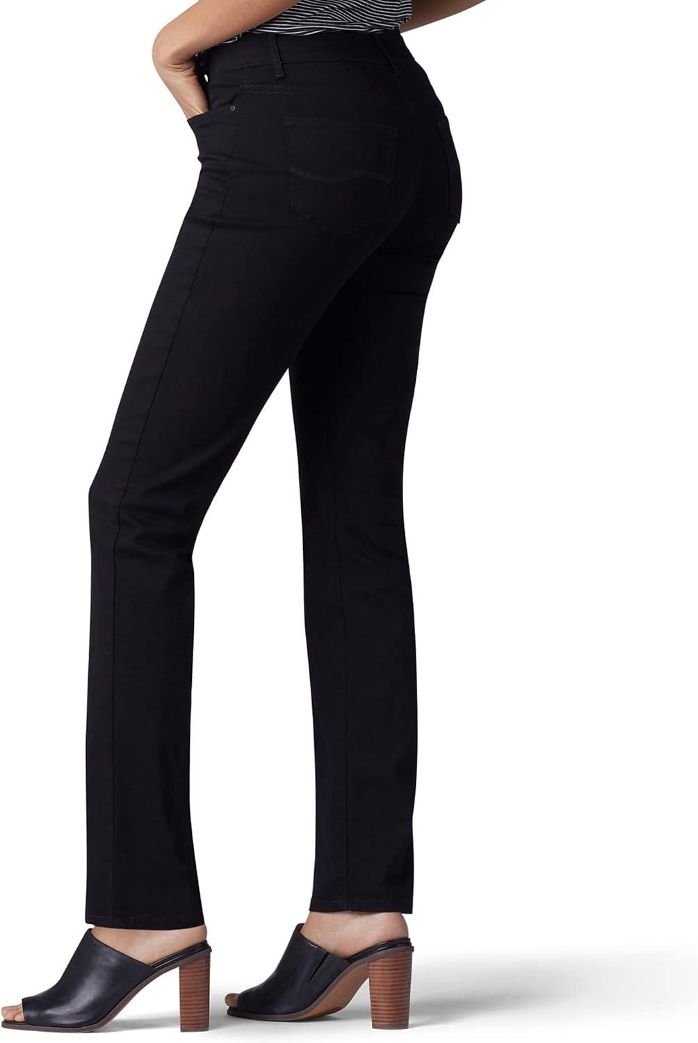 imageLee Womens Ultra Lux Comfort with Flex Motion Straight Leg JeanBlack