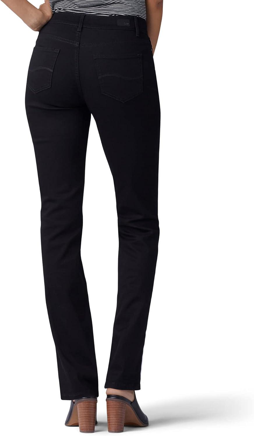 imageLee Womens Ultra Lux Comfort with Flex Motion Straight Leg JeanBlack