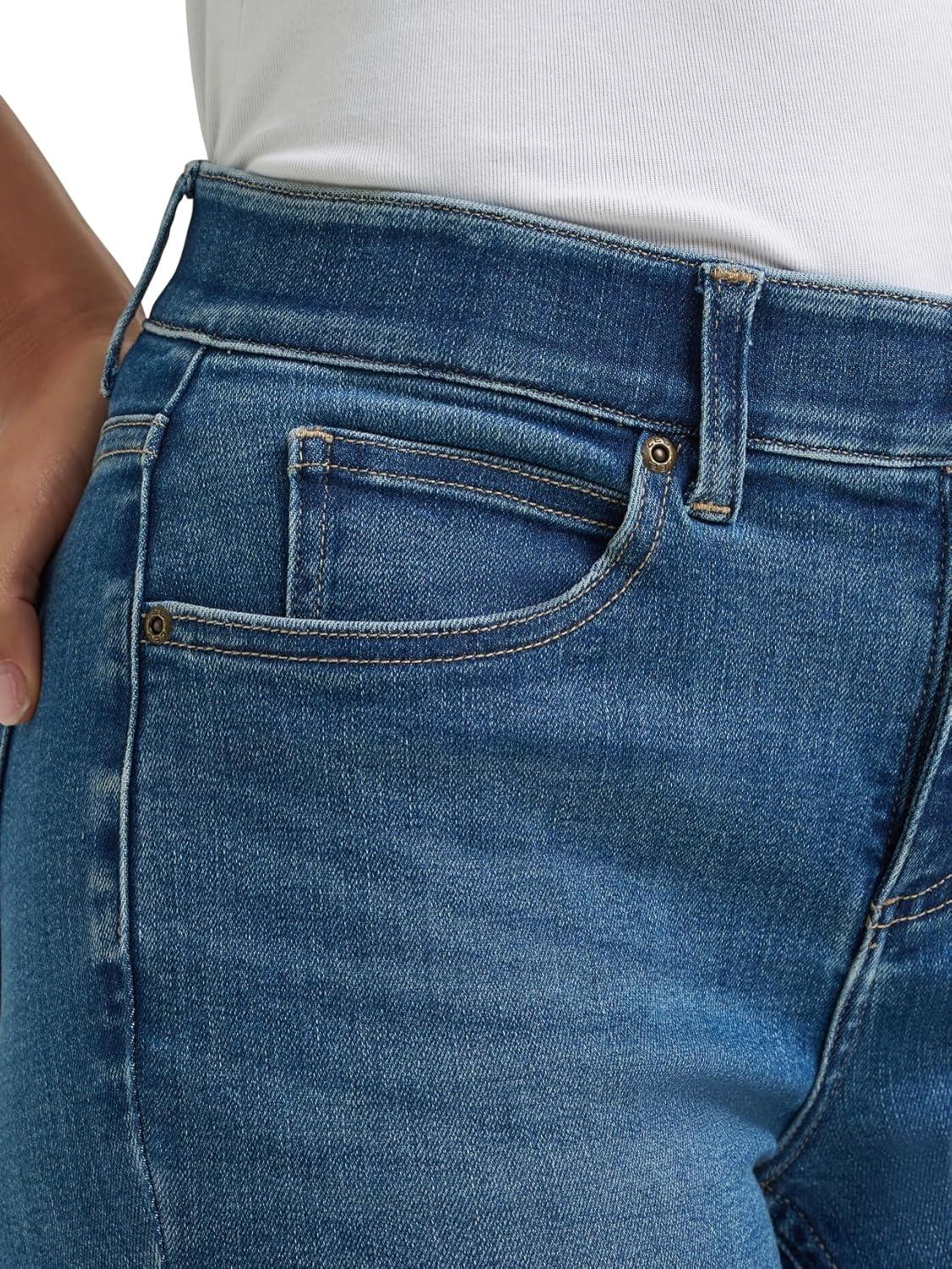 imageLee Womens Ultra Lux Comfort with Flex Motion Straight Leg JeanBlue Strain