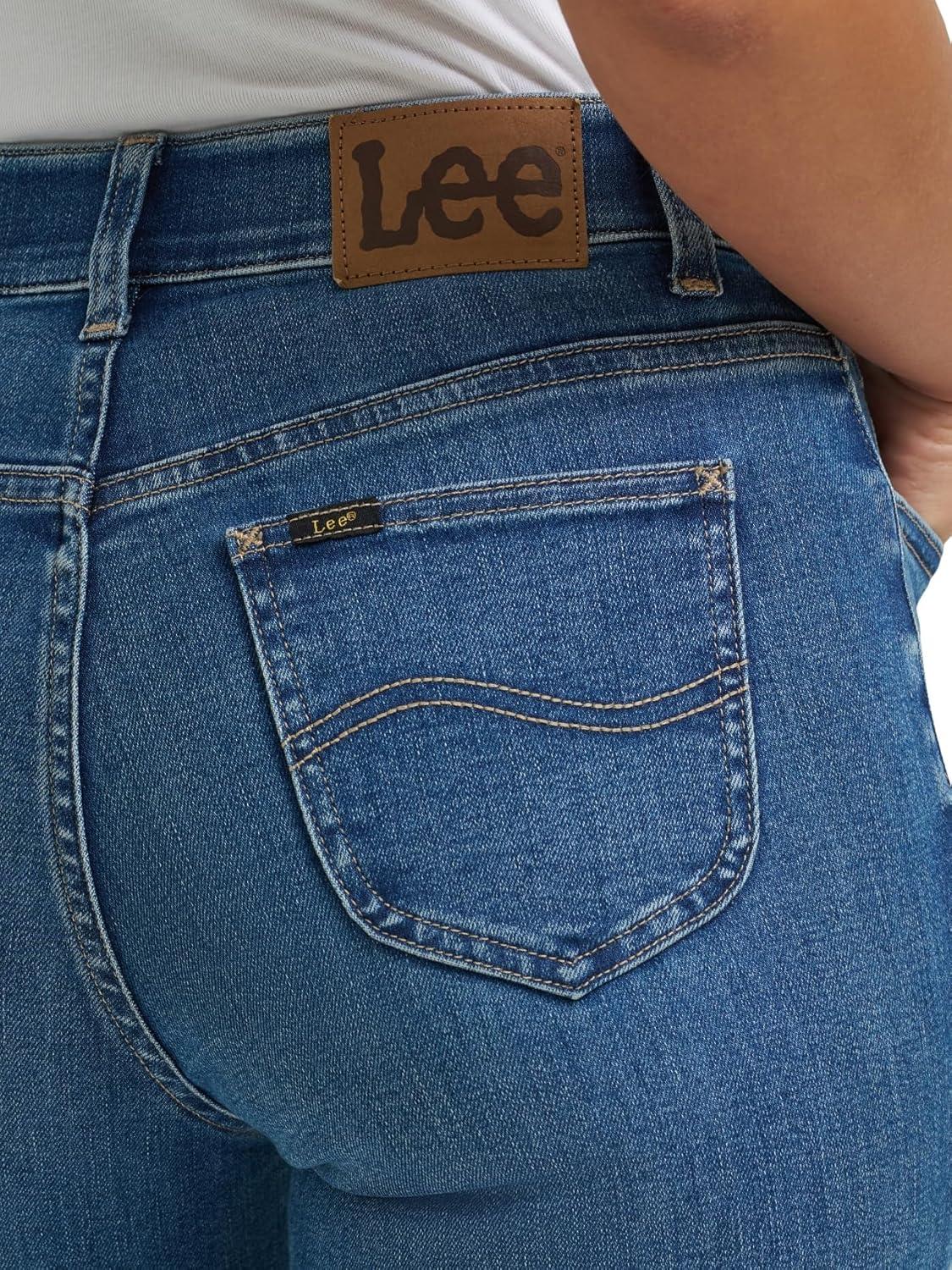 imageLee Womens Ultra Lux Comfort with Flex Motion Straight Leg JeanBlue Strain