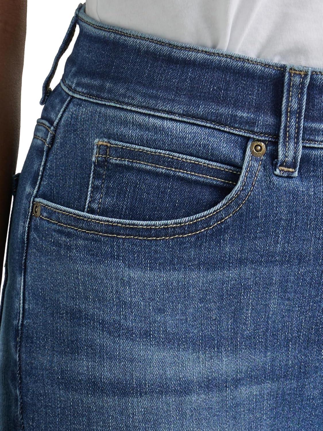 imageLee Womens Ultra Lux Comfort with Flex Motion Straight Leg JeanCobalt Sheen