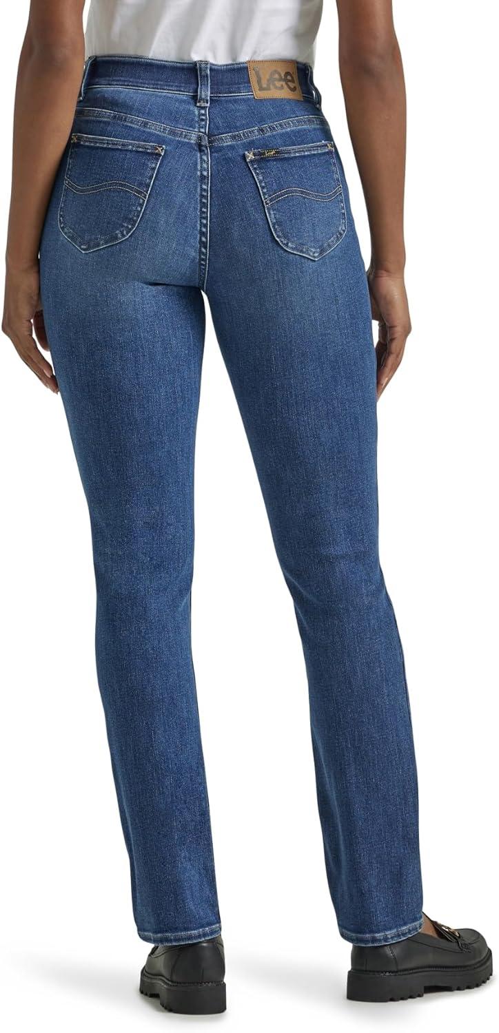 imageLee Womens Ultra Lux Comfort with Flex Motion Straight Leg JeanCobalt Sheen