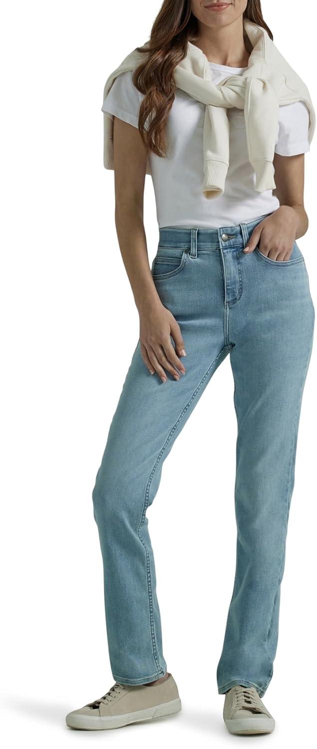imageLee Womens Ultra Lux Comfort with Flex Motion Straight Leg JeanWithin Motion
