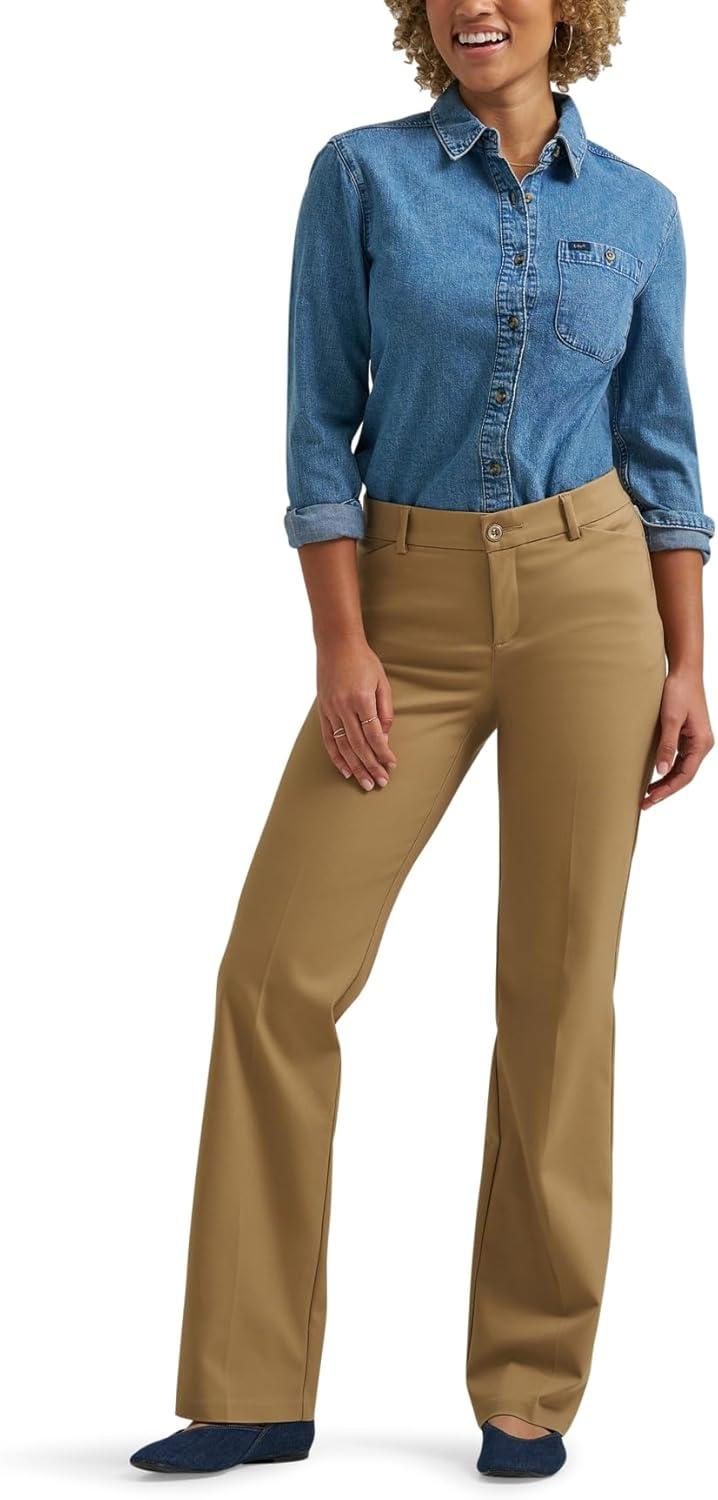 imageLee Womens Ultra Lux Comfort with Flex Motion Trouser PantKhaki