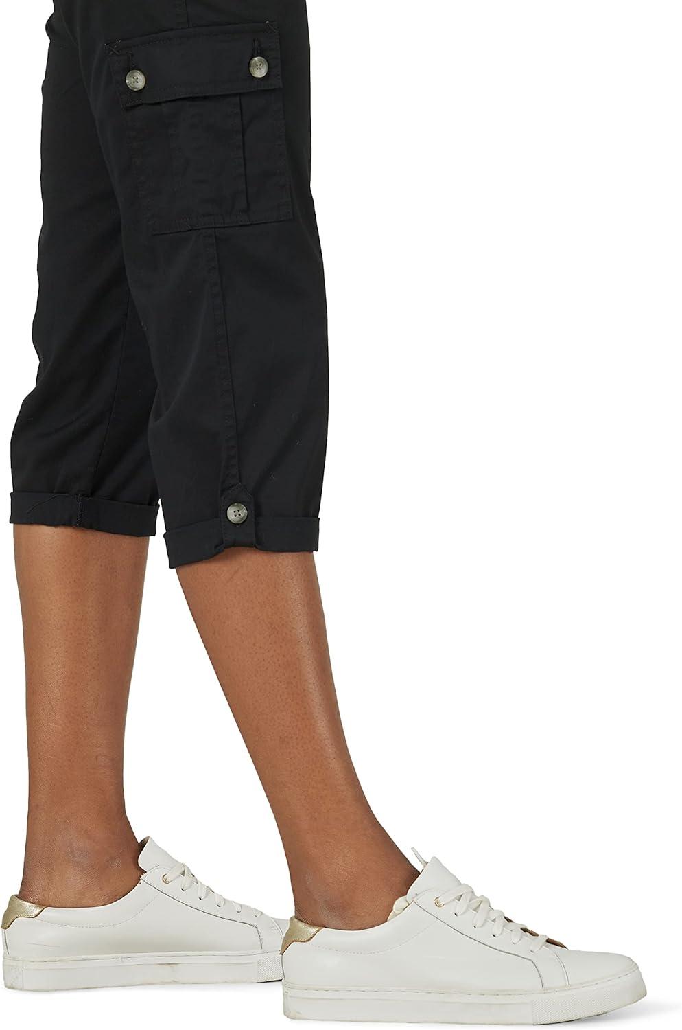 imageLee Womens Ultra Lux Comfort with FlextoGo Cargo Capri PantBlack