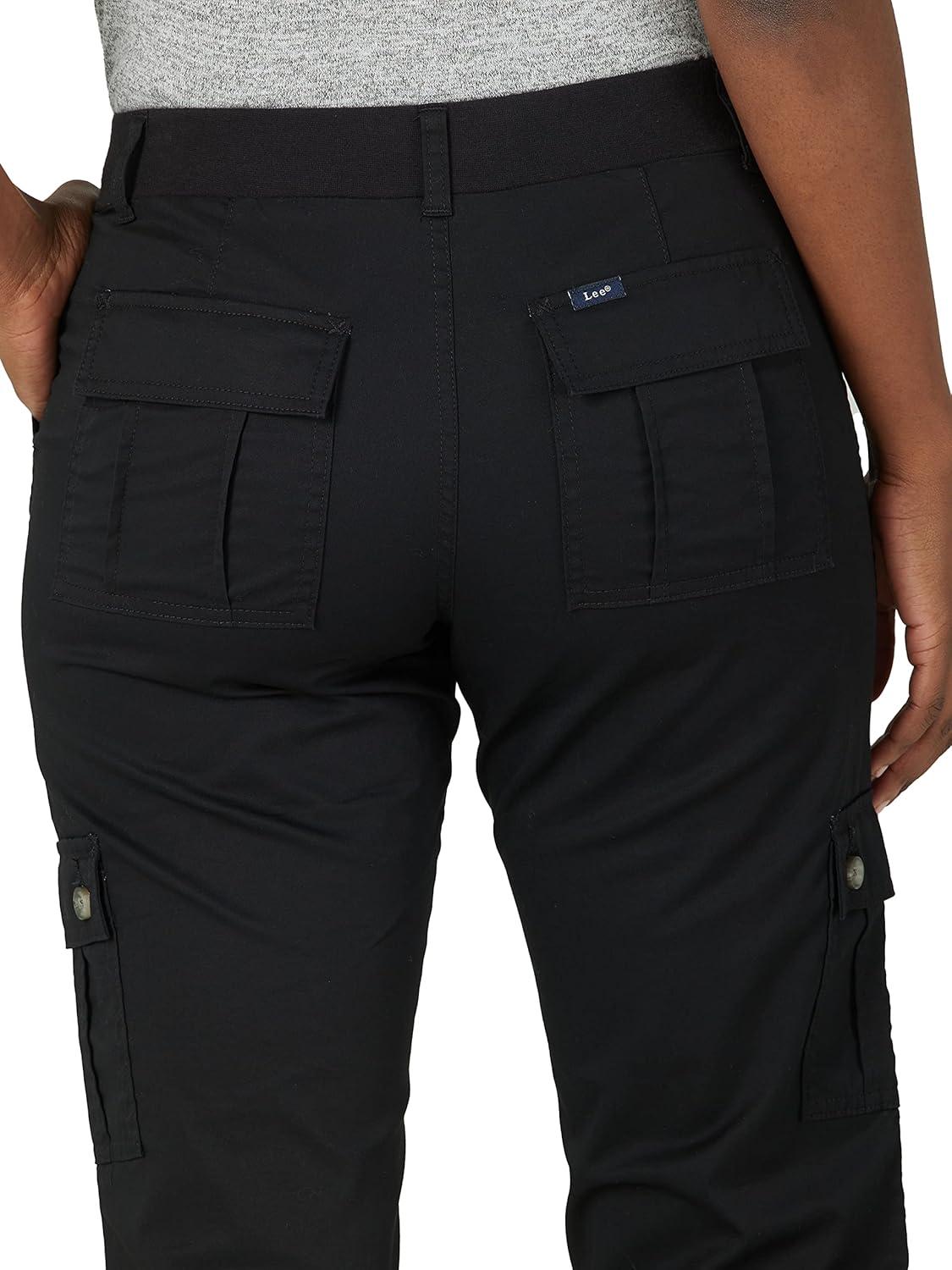 imageLee Womens Ultra Lux Comfort with FlextoGo Cargo Capri PantBlack