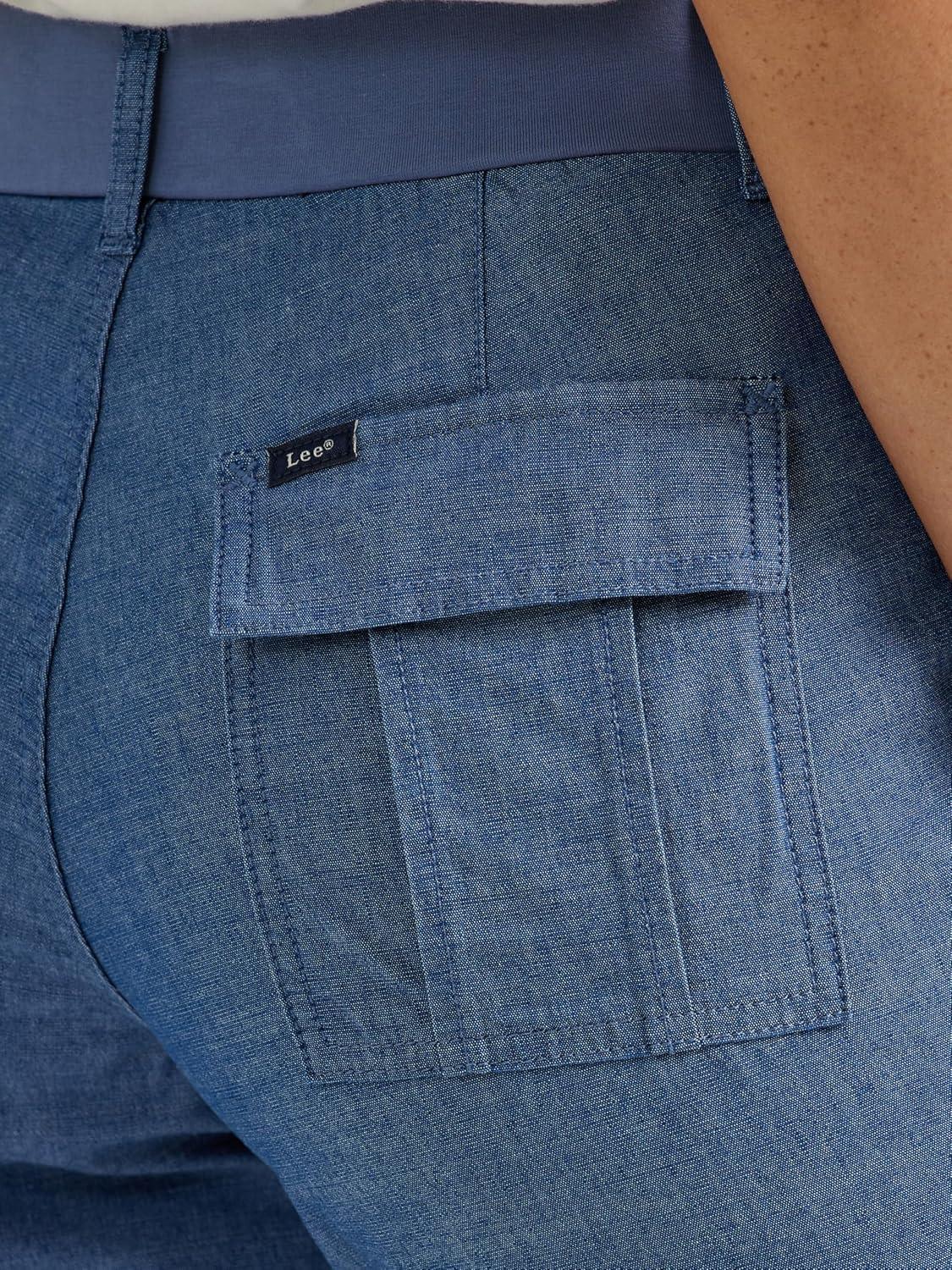 imageLee Womens Ultra Lux Comfort with FlextoGo Cargo Capri PantChambray