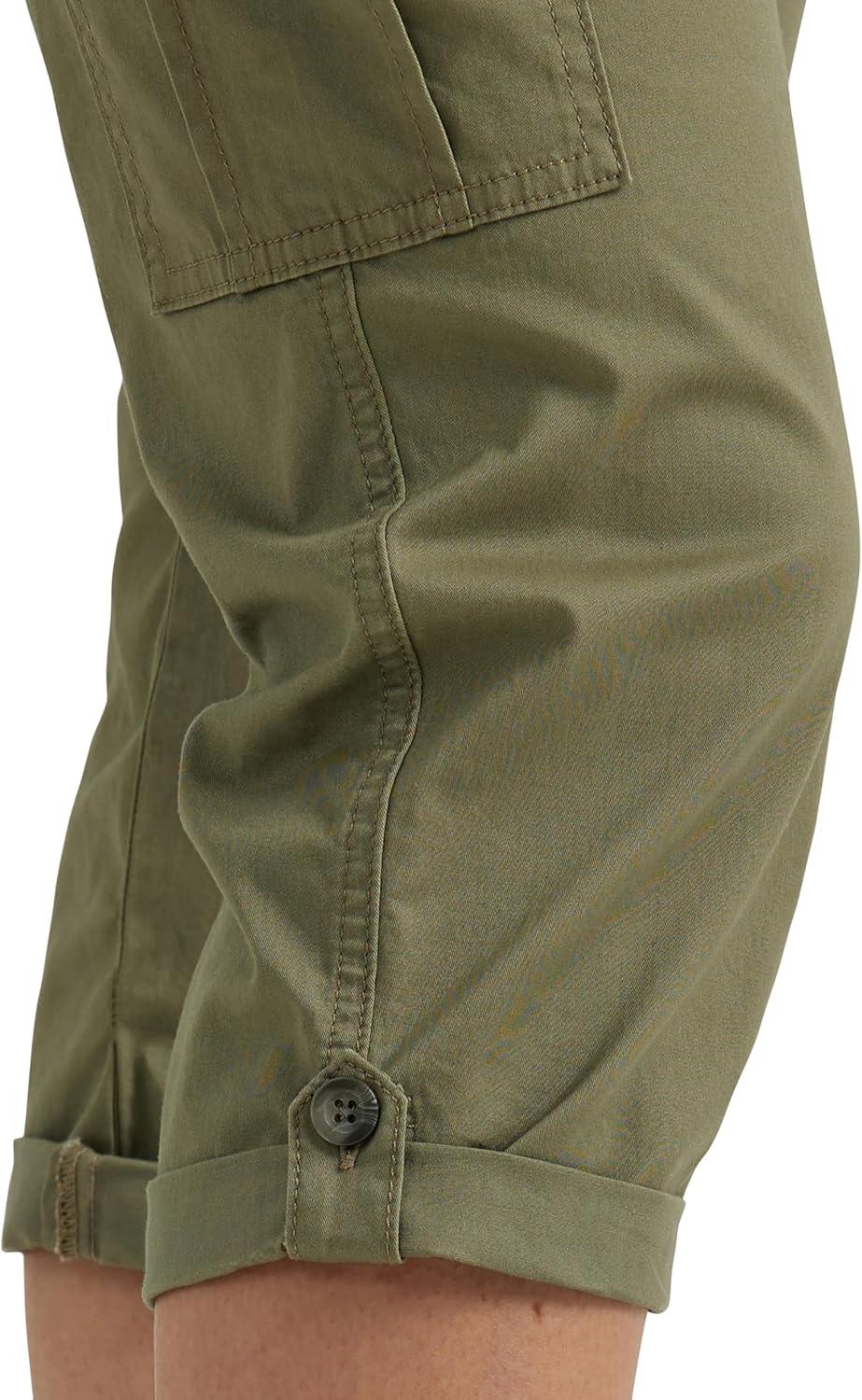 imageLee Womens Ultra Lux Comfort with FlextoGo Cargo Capri PantDeep Lichen Green
