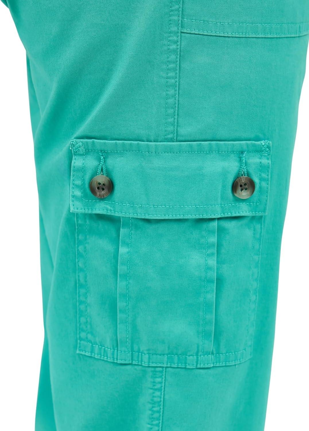imageLee Womens Ultra Lux Comfort with FlextoGo Cargo Capri PantGrassy Green