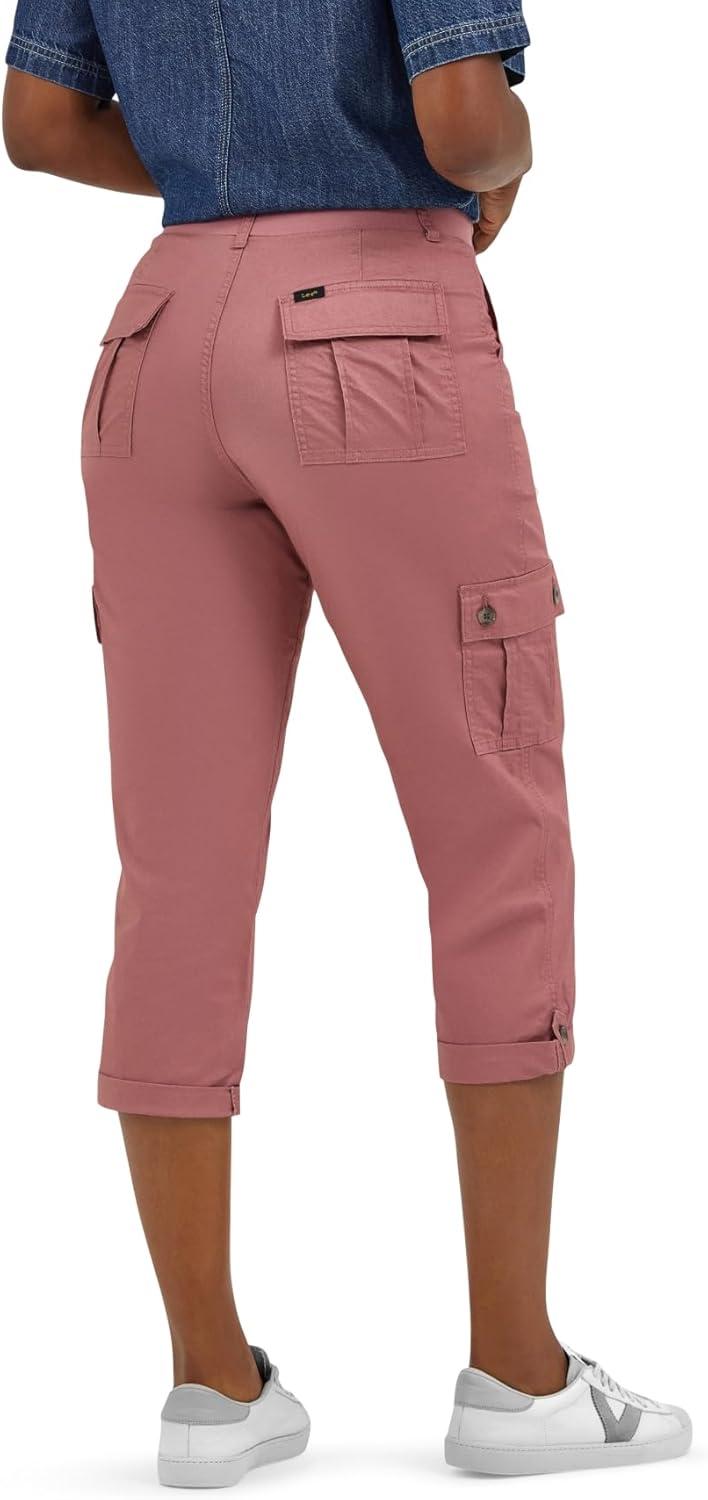 imageLee Womens Ultra Lux Comfort with FlextoGo Cargo Capri PantHenna