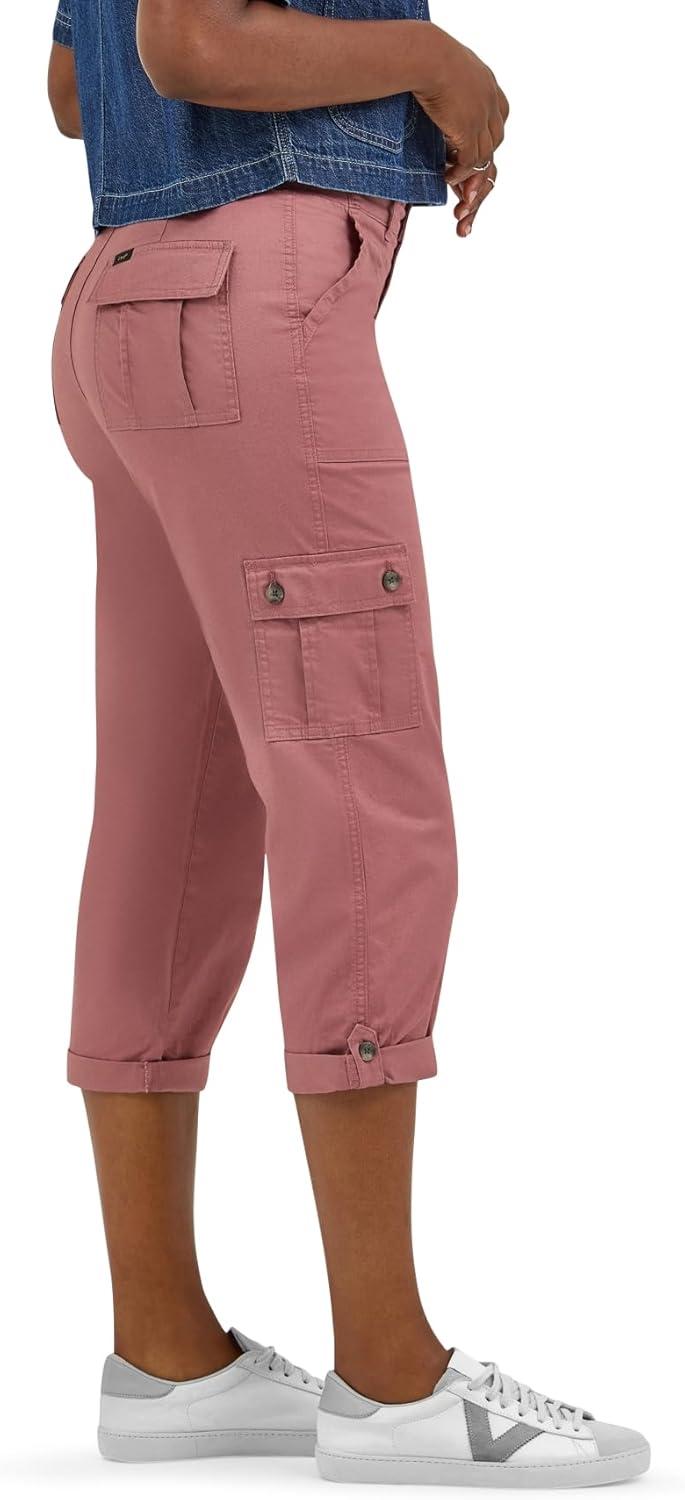 imageLee Womens Ultra Lux Comfort with FlextoGo Cargo Capri PantHenna