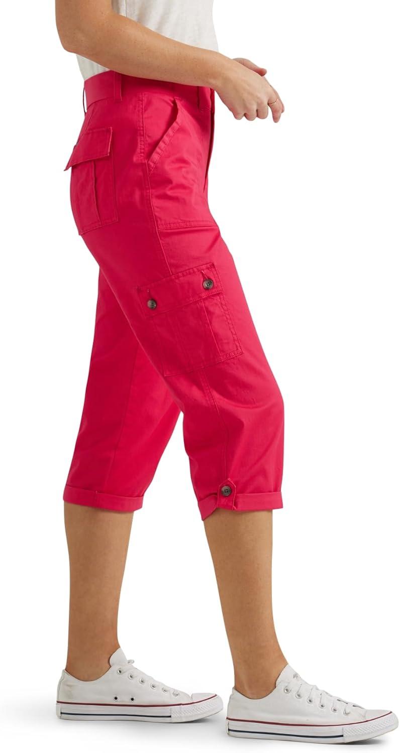 imageLee Womens Ultra Lux Comfort with FlextoGo Cargo Capri PantHot Magenta