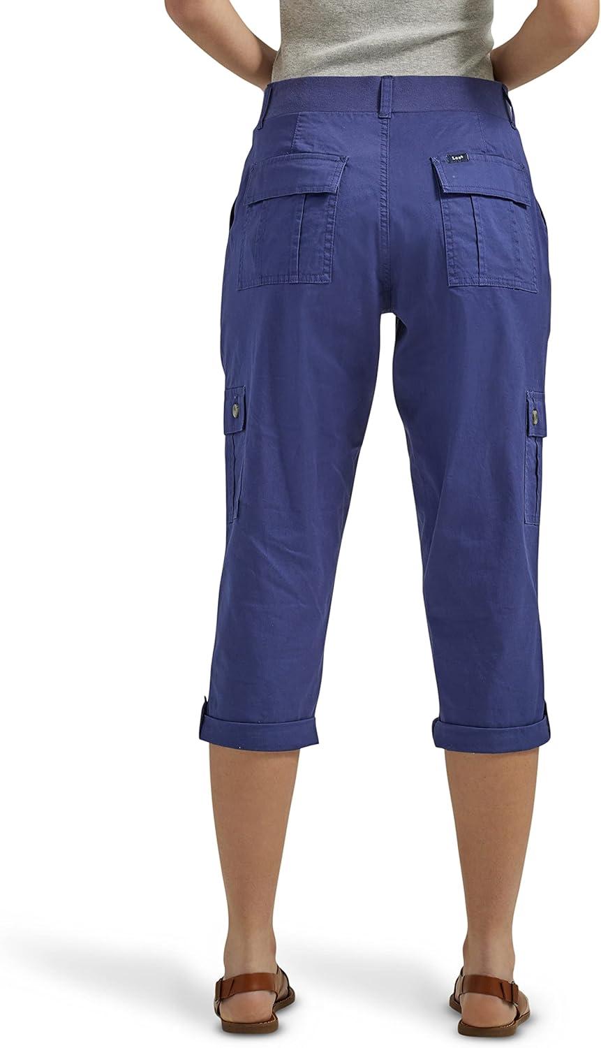 imageLee Womens Ultra Lux Comfort with FlextoGo Cargo Capri PantMedieval Blue