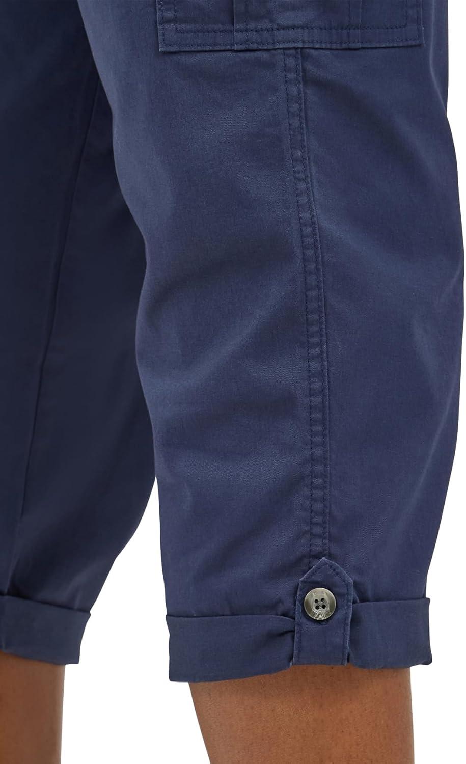 imageLee Womens Ultra Lux Comfort with FlextoGo Cargo Capri PantMood Indigo