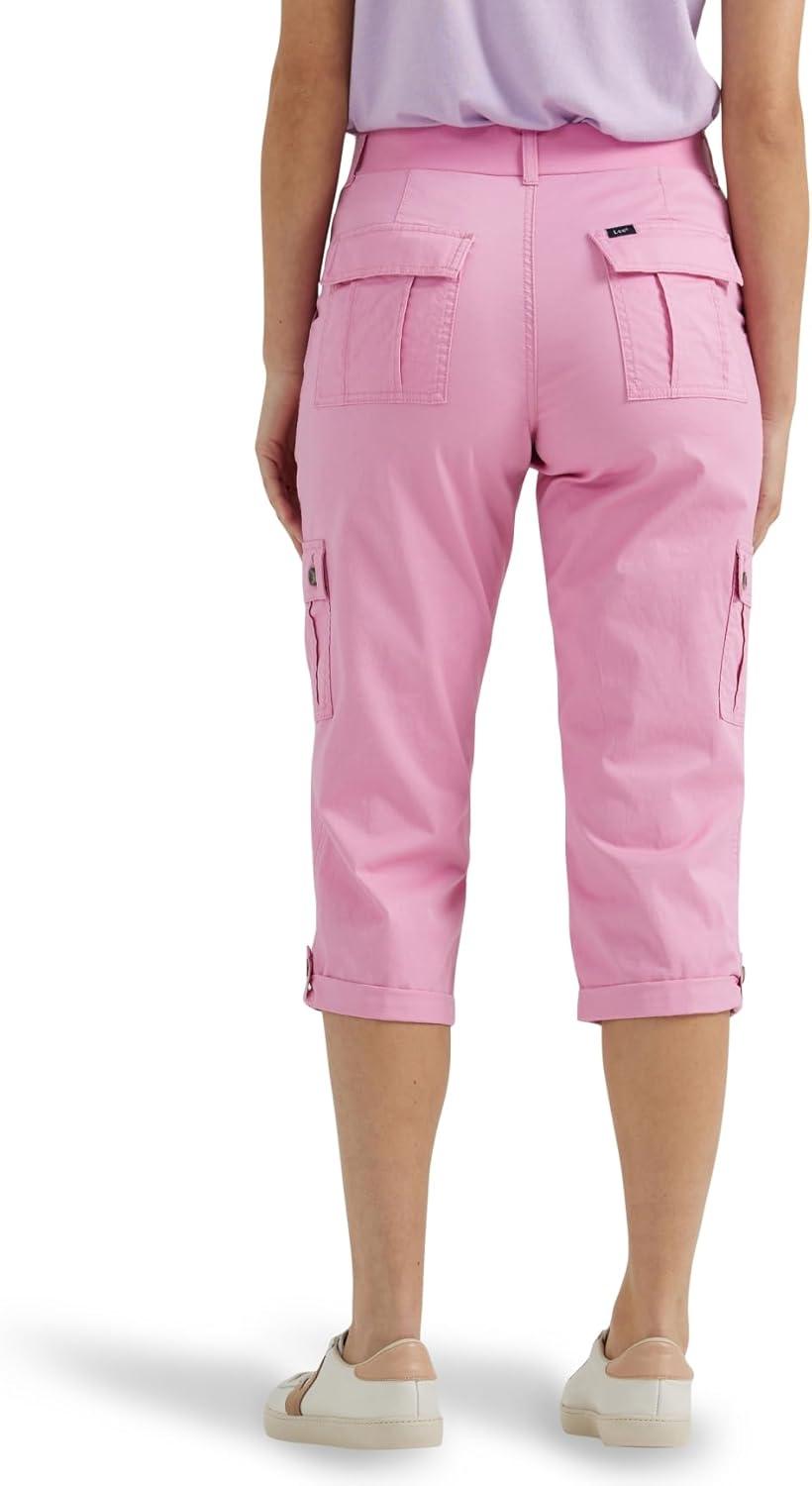 imageLee Womens Ultra Lux Comfort with FlextoGo Cargo Capri PantSugar Lilac