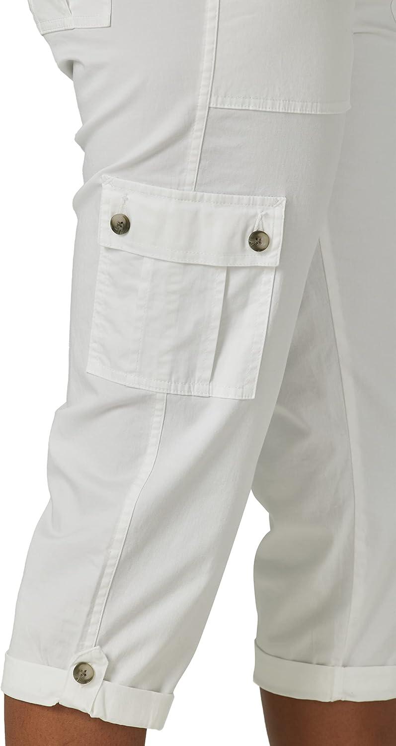 imageLee Womens Ultra Lux Comfort with FlextoGo Cargo Capri PantWhite