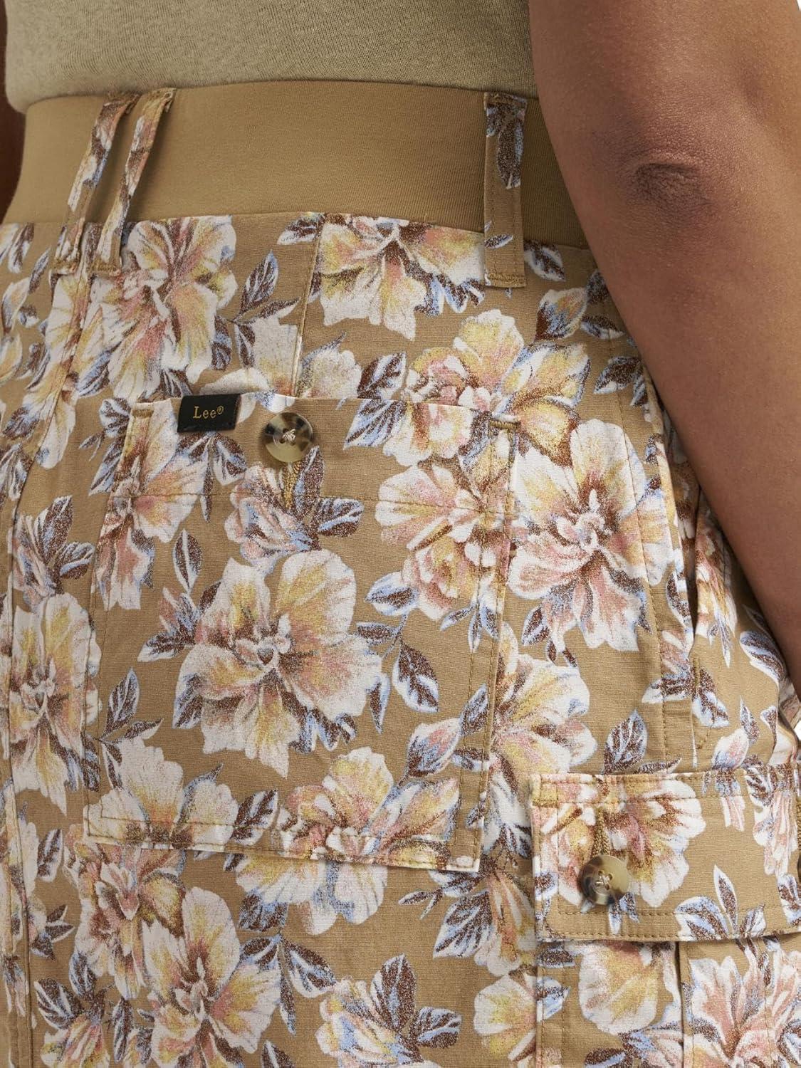 imageLee Womens Ultra Lux Comfort with Flextogo Cargo SkortKhaki Halogen Floral