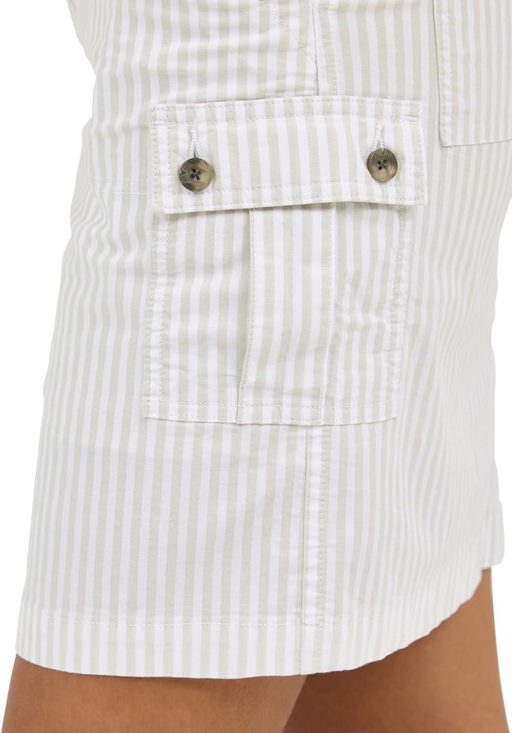 imageLee Womens Ultra Lux Comfort with Flextogo Cargo SkortObsidian Gray Stripe