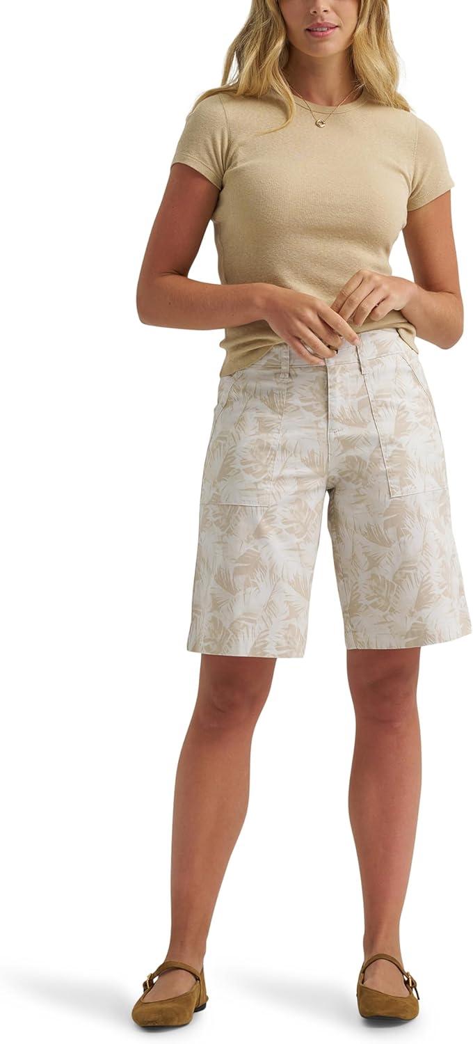 imageLee Womens Ultra Lux Comfort with Flextogo Utility Bermuda ShortNaturalSoybean Palm