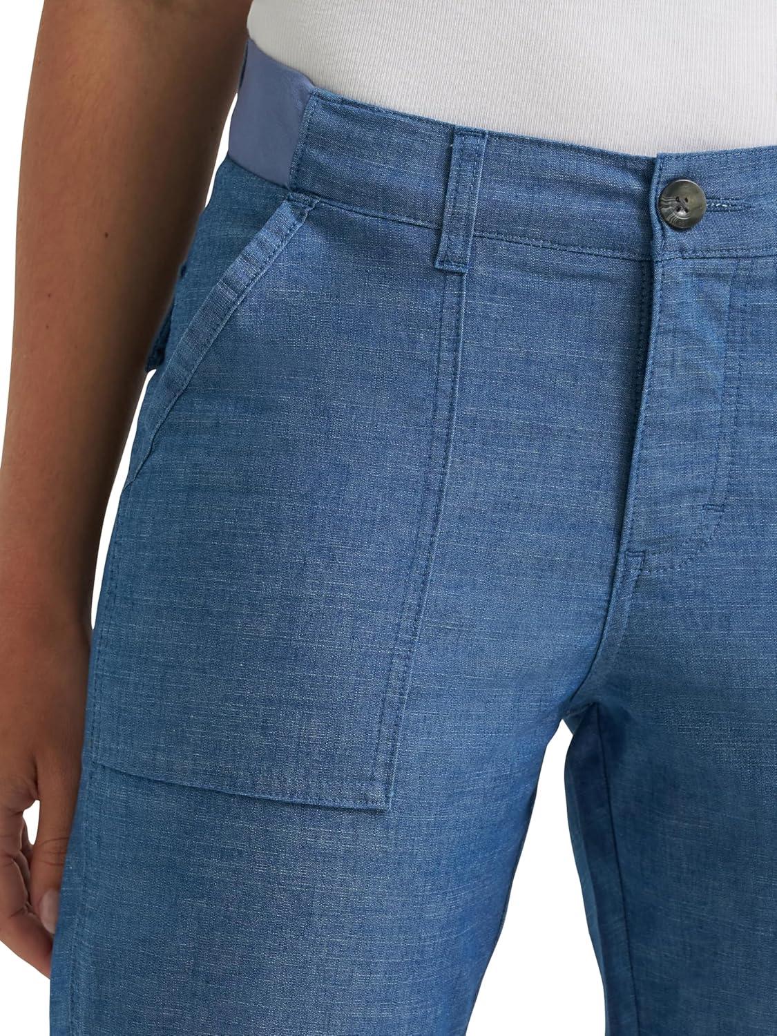 imageLee Womens Ultra Lux Comfort with Flextogo Utility Capri PantChambray