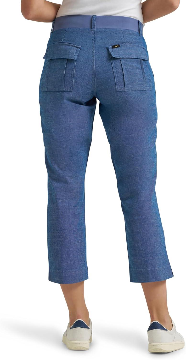 imageLee Womens Ultra Lux Comfort with Flextogo Utility Capri PantChambray