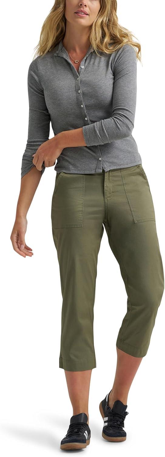 imageLee Womens Ultra Lux Comfort with Flextogo Utility Capri PantMercantile Green