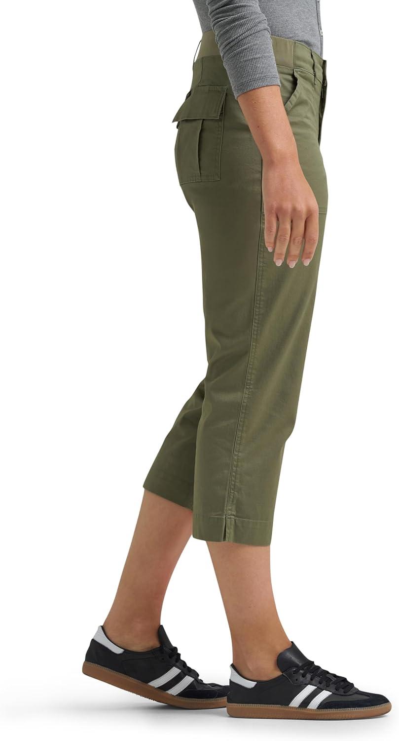 imageLee Womens Ultra Lux Comfort with Flextogo Utility Capri PantMercantile Green