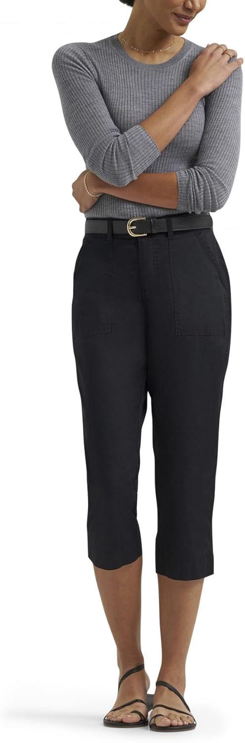 imageLee Womens Ultra Lux Comfort with Flextogo Utility Capri PantUnionall Black