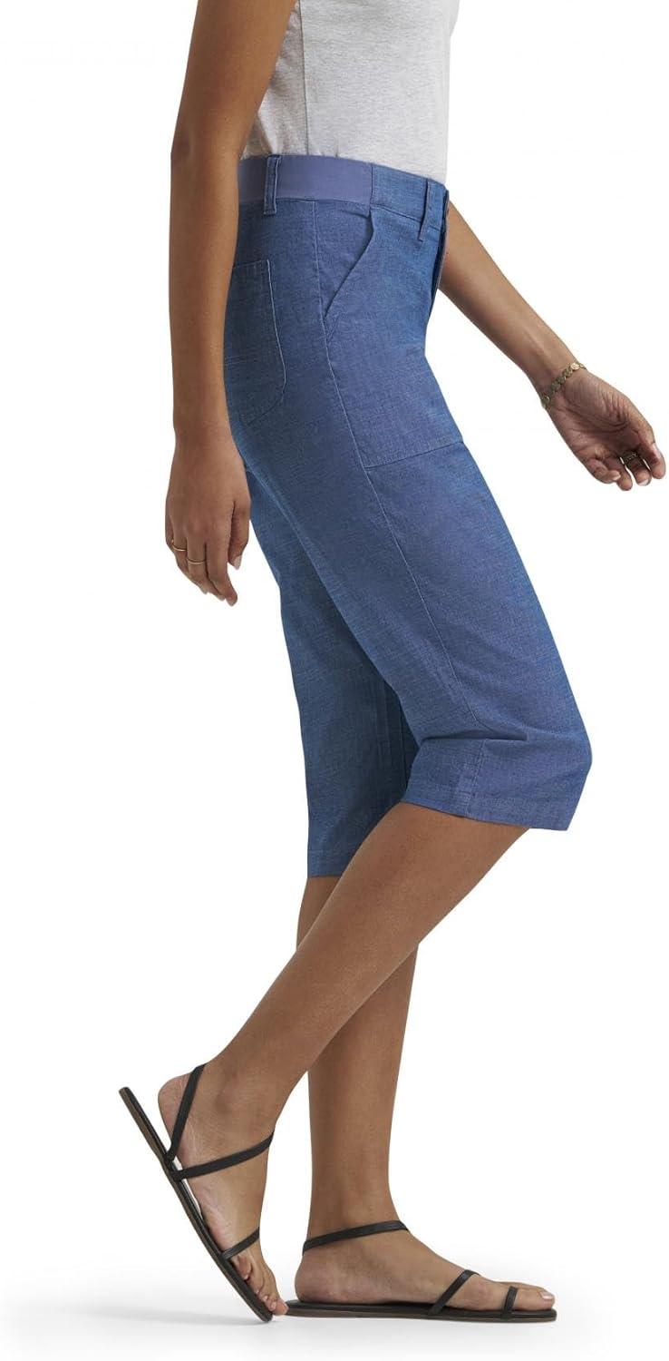 imageLee Womens Ultra Lux Comfort with Flextogo Utility Skimmer Capri PantChambray