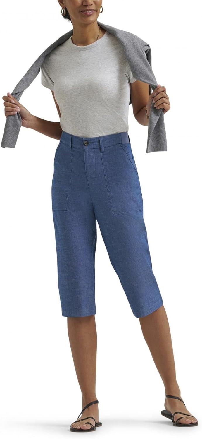 imageLee Womens Ultra Lux Comfort with Flextogo Utility Skimmer Capri PantChambray
