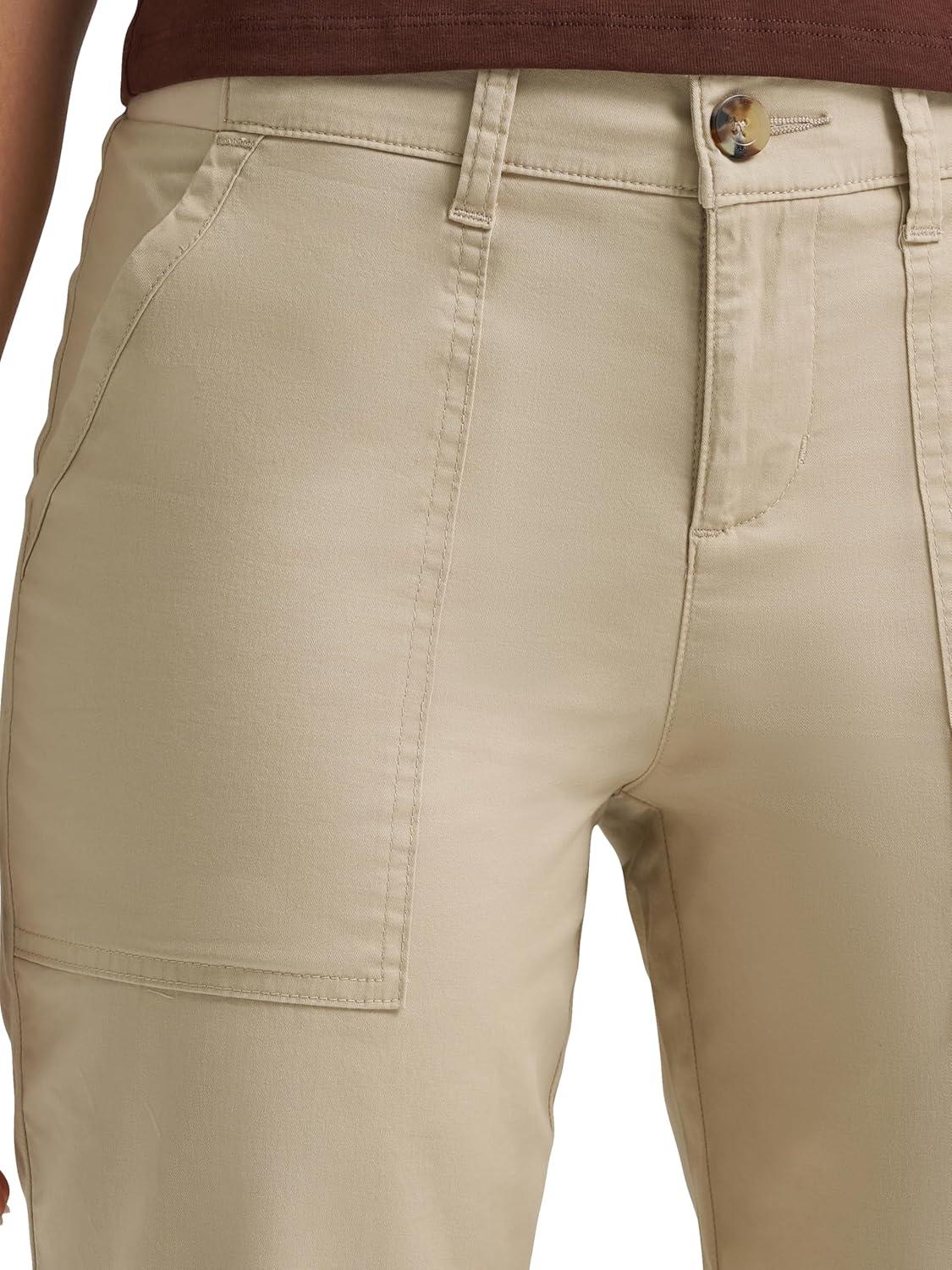 imageLee Womens Ultra Lux Comfort with Flextogo Utility Skimmer Capri PantPioneer Beige