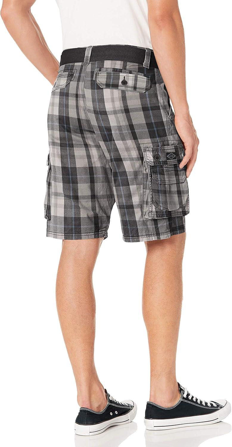 imageMens Dungarees New Belted Wyoming Cargo ShortBennett Plaid