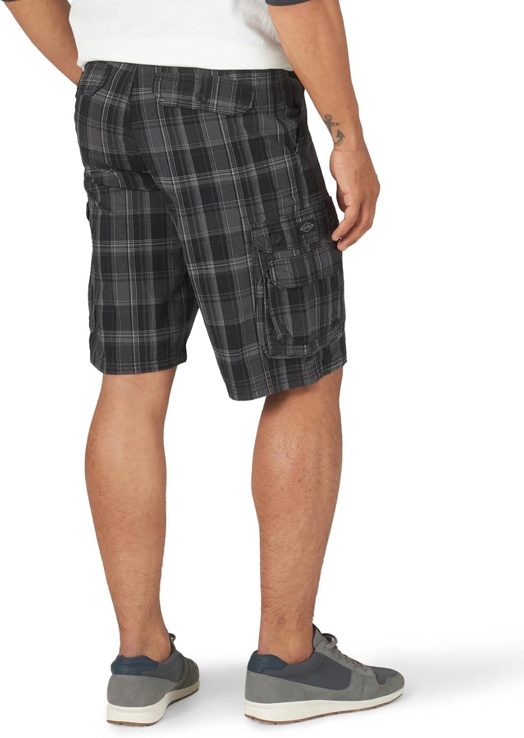 imageMens Dungarees New Belted Wyoming Cargo ShortBlack Clifton Plaid