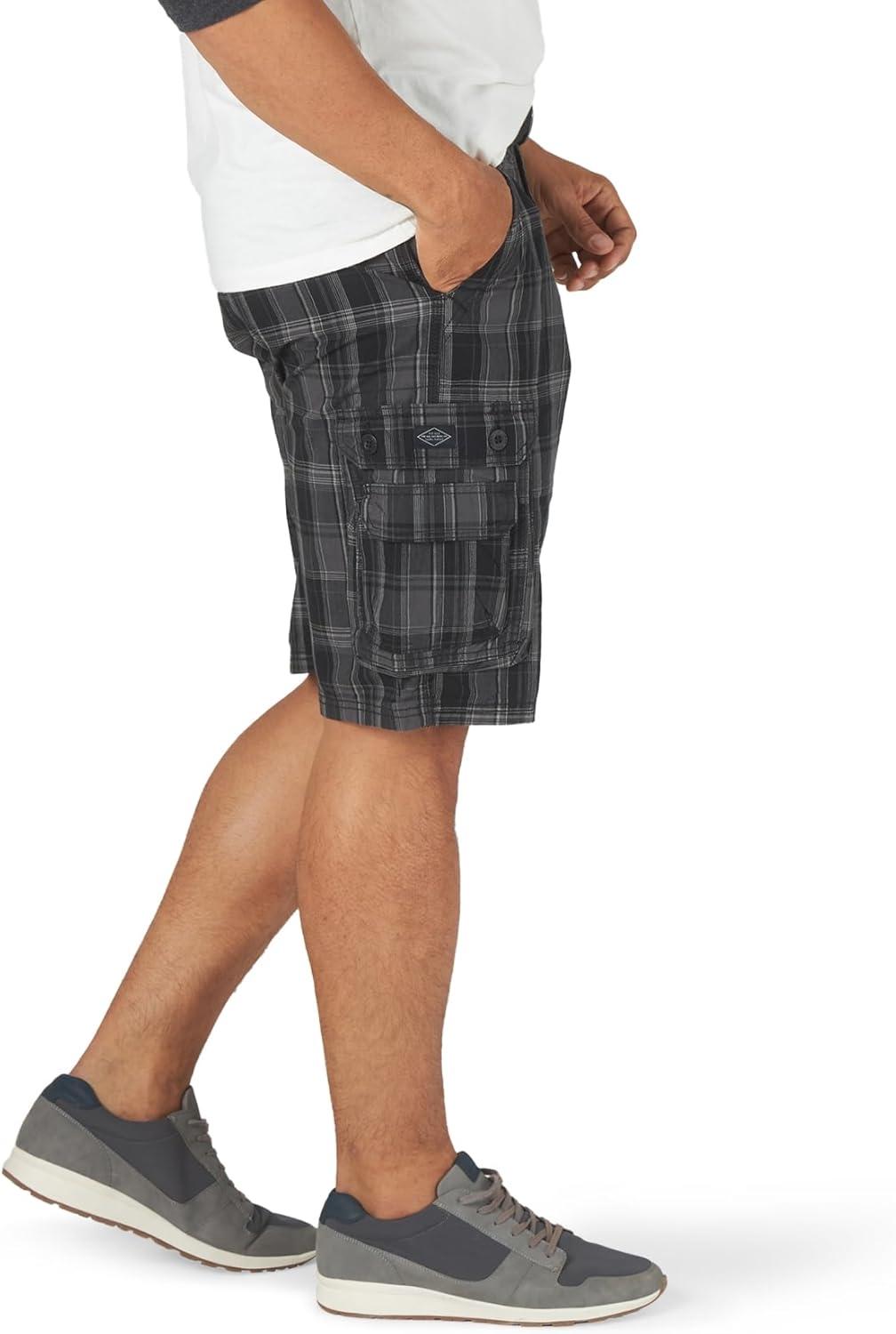 imageMens Dungarees New Belted Wyoming Cargo ShortBlack Clifton Plaid