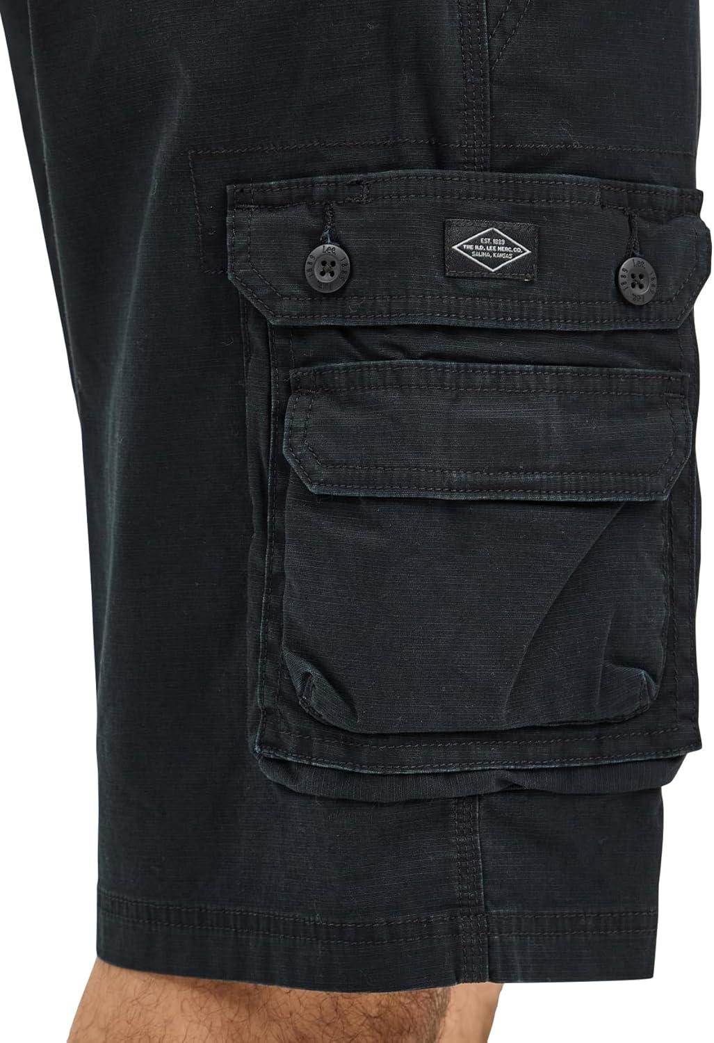 imageMens Dungarees New Belted Wyoming Cargo ShortBlack Ripstop