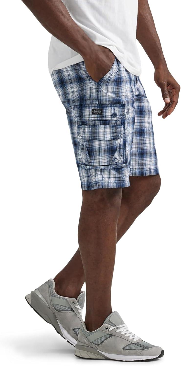 imageMens Dungarees New Belted Wyoming Cargo ShortBlue Plaid