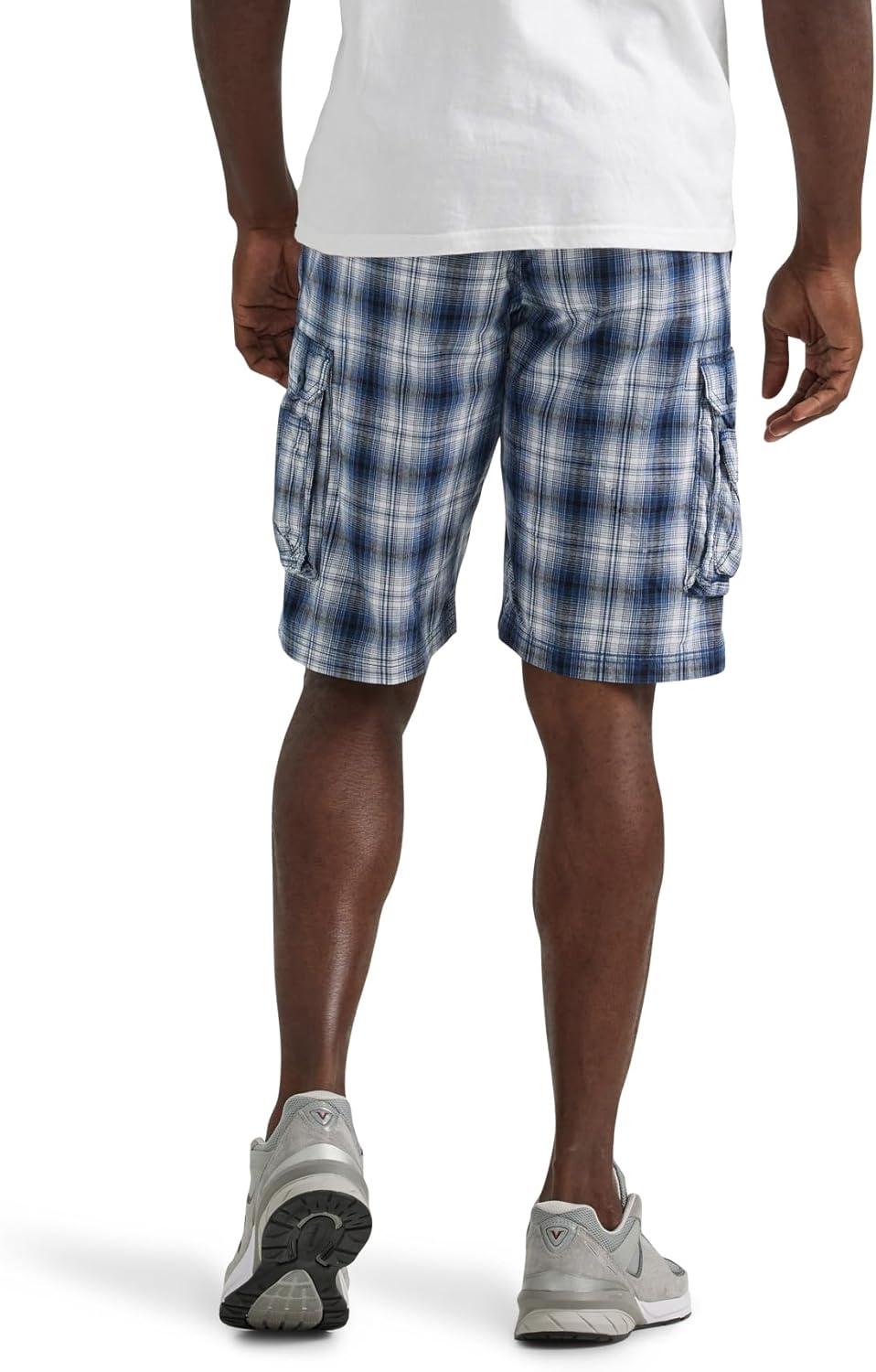 imageMens Dungarees New Belted Wyoming Cargo ShortBlue Plaid