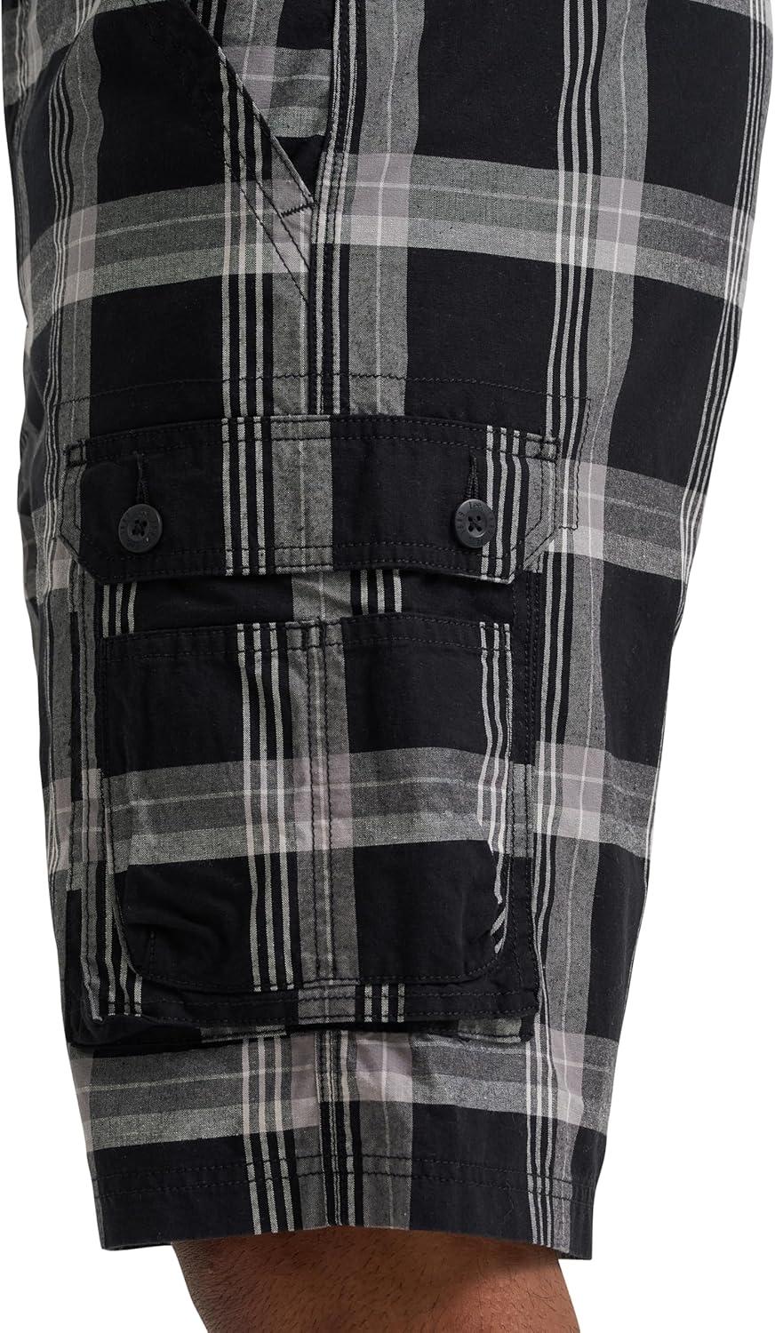 imageMens Dungarees New Belted Wyoming Cargo ShortHd Lee Gray Plaid