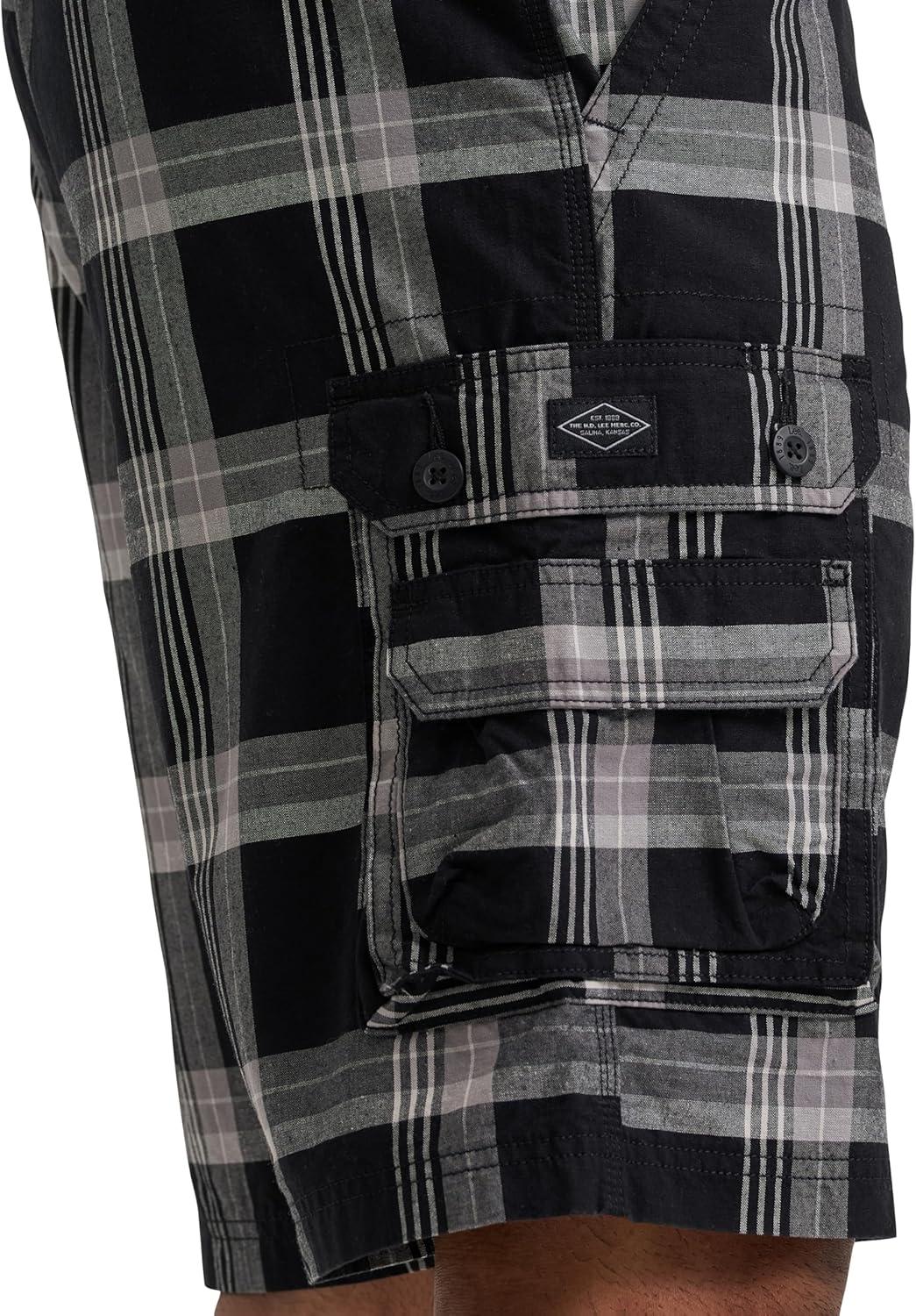 imageMens Dungarees New Belted Wyoming Cargo ShortHd Lee Gray Plaid