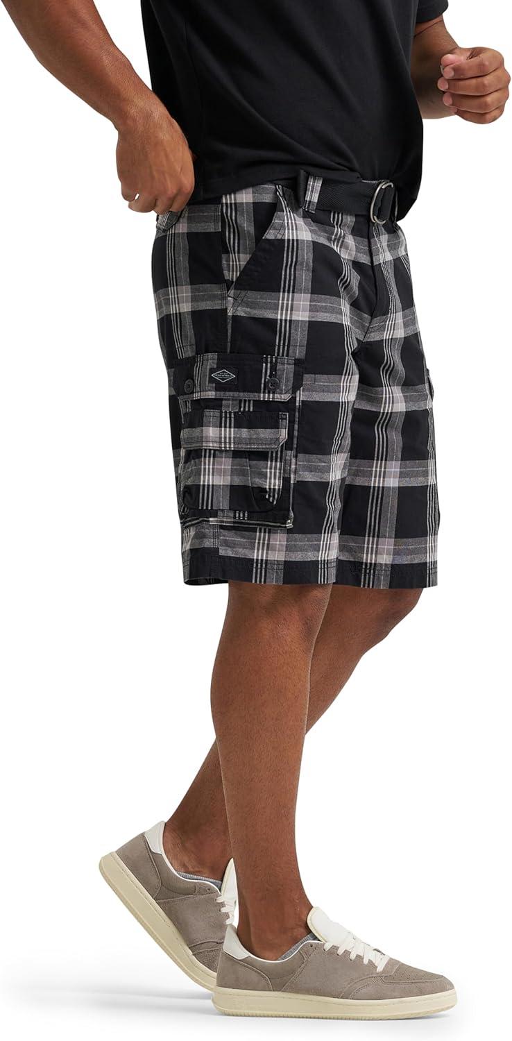 imageMens Dungarees New Belted Wyoming Cargo ShortHd Lee Gray Plaid