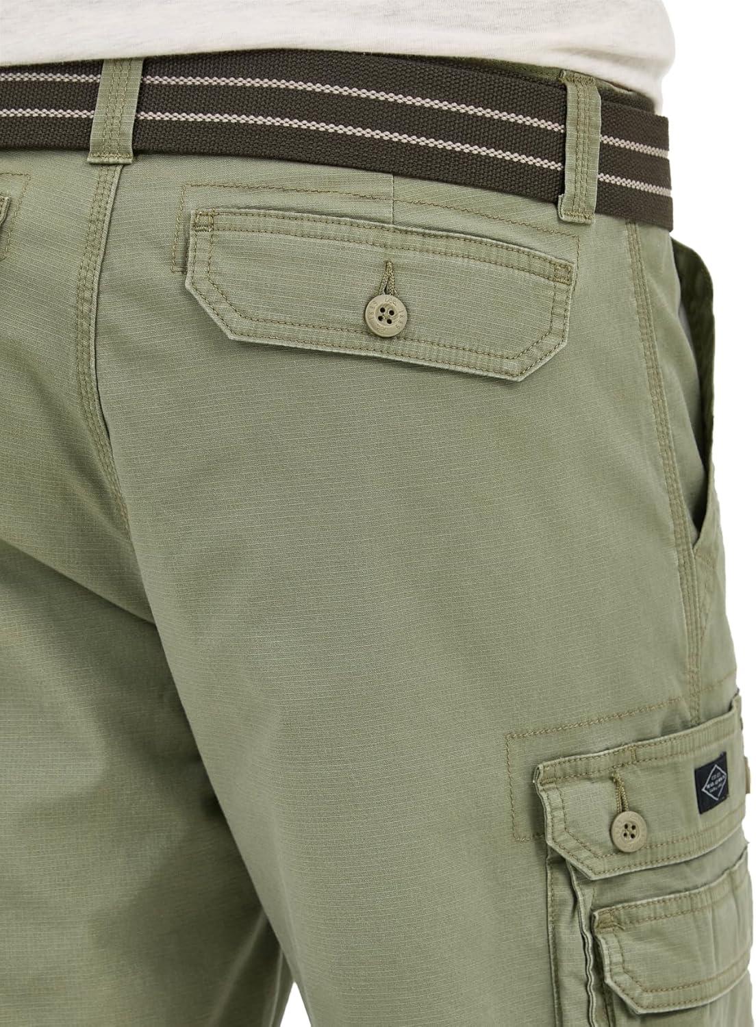 imageMens Dungarees New Belted Wyoming Cargo ShortMercantile Green Ripstop