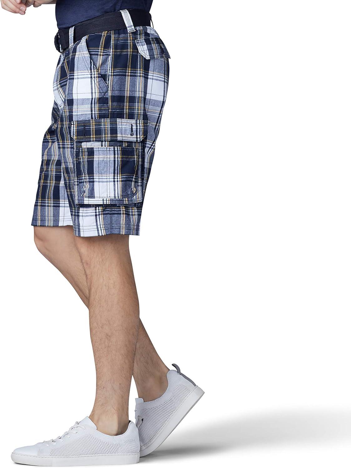 imageMens Dungarees New Belted Wyoming Cargo ShortNavy Munro Plaid