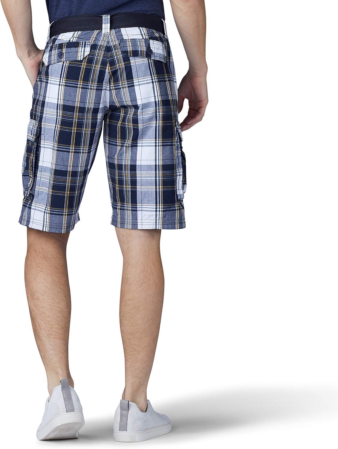 imageMens Dungarees New Belted Wyoming Cargo ShortNavy Munro Plaid