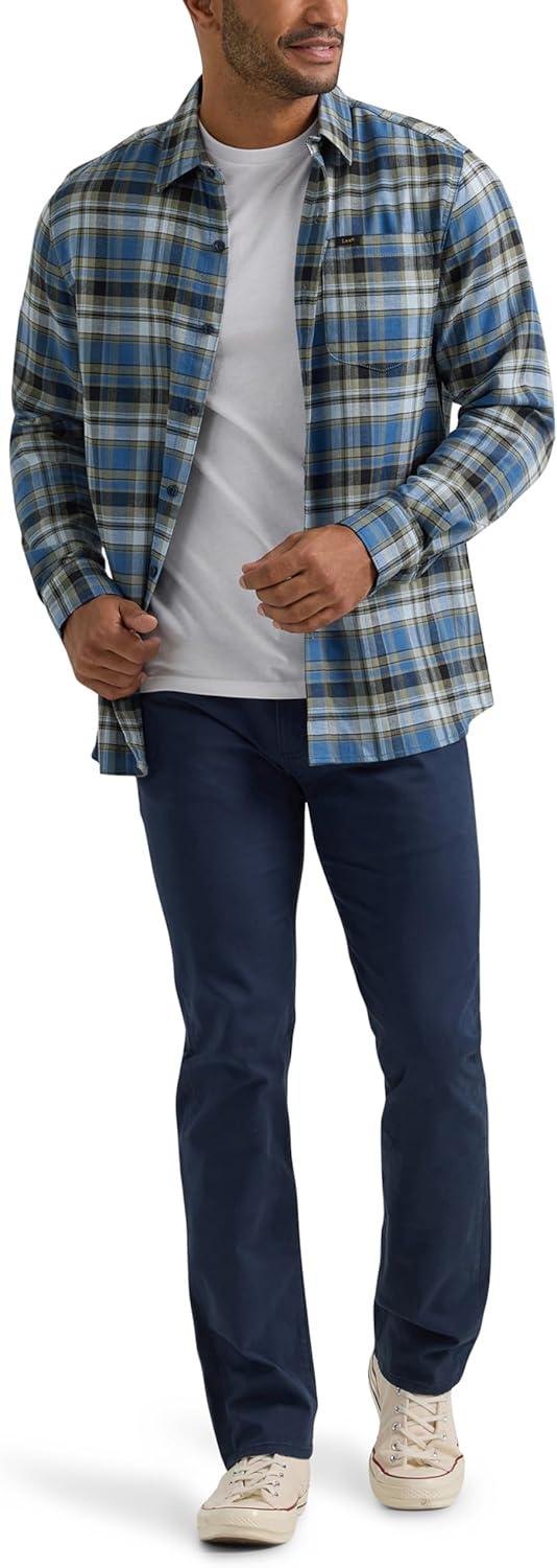 imageMens Extreme Motion Slim Straight Leg Jean 2015437Mood Indigo Twill
