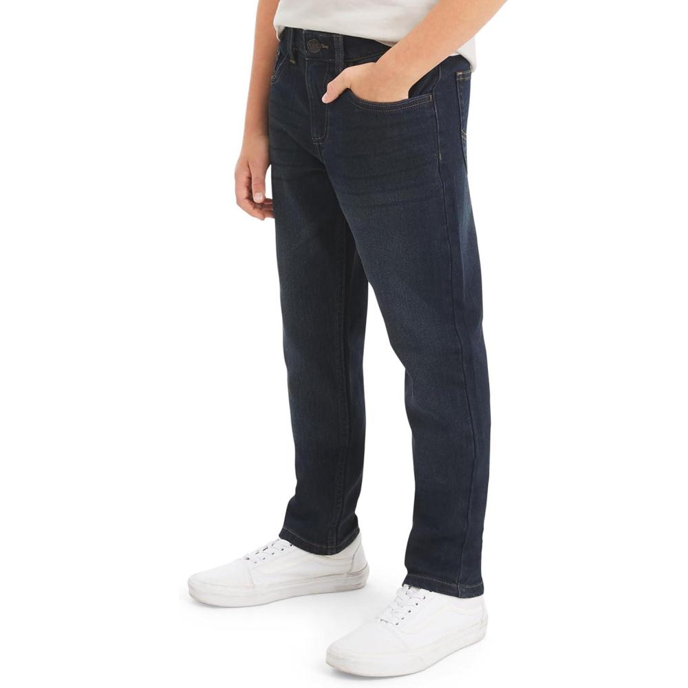 imageLee Boys 5 Pocket Straight Fit Stretch Waist Denim JeansDark Indigo