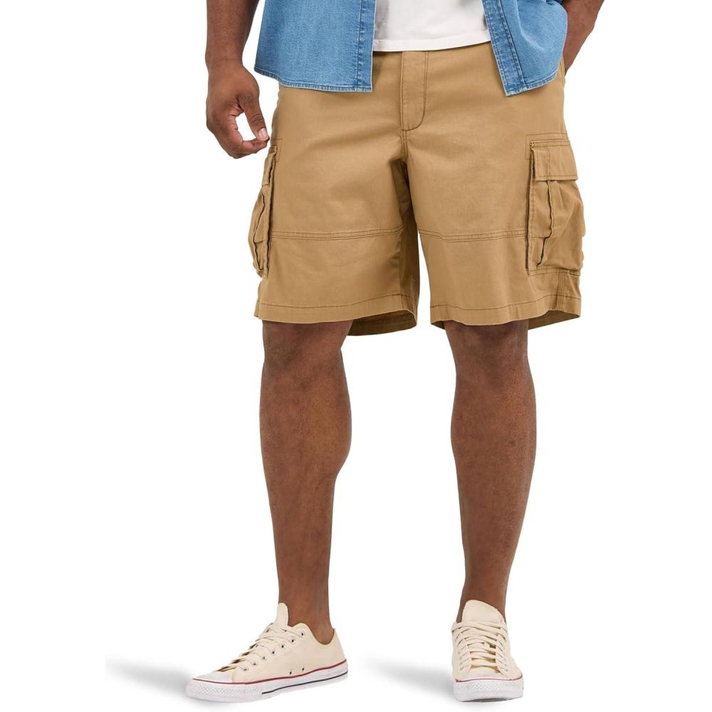 imageLee Mens Big amp Tall Extreme Motion Carolina Cargo ShortBourbon