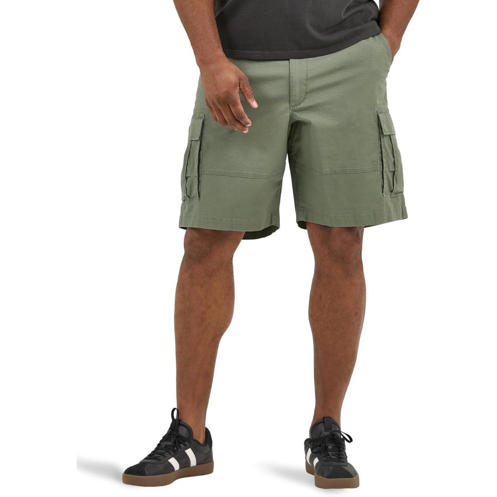 imageLee Mens Big amp Tall Extreme Motion Carolina Cargo ShortOlive Grove Ripstop