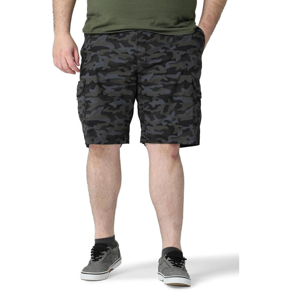 imageLee Mens Big amp Tall Extreme Motion Crossroad Cargo ShortBlack Camo