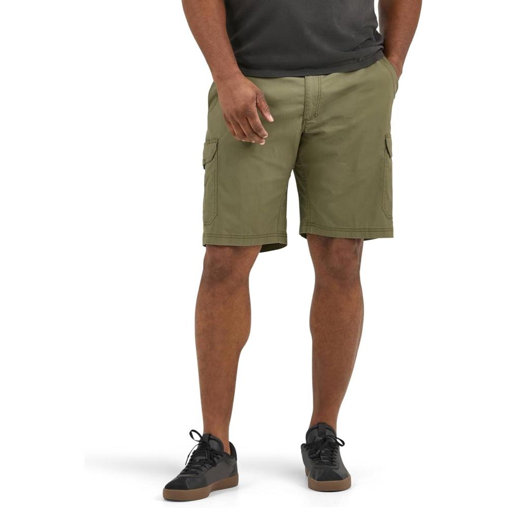 imageLee Mens Big amp Tall Extreme Motion Crossroad Cargo ShortOlive Night